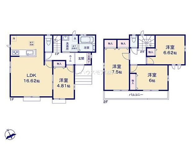 4LDKの魅力的な間取り！LDKはゆったりとした空間で、ご家族との団らん時間が、より一層充実したものになりますね。家族との仲が深まり、自然と笑顔が増えます！