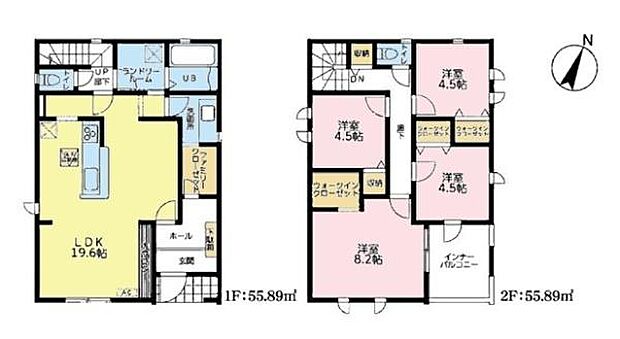 4LDKの魅力的な間取り！LDKはゆったりとした空間で、ご家族との団らん時間が、より一層充実したものになりますね。家族との仲が深まり、自然と笑顔が増えます！