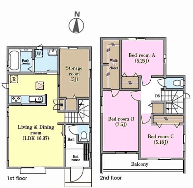 3SLDKの魅力的な間取り！LDKはゆったりとした空間で、ご家族との団らん時間が、より一層充実したものになりますね。家族との仲が深まり、自然と笑顔が増えます！