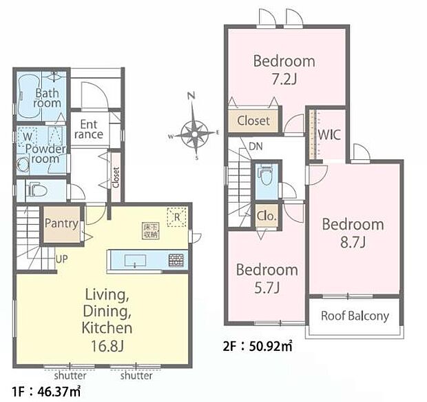 3LDKの魅力的な間取り！LDKはゆったりとした空間で、ご家族との団らん時間が、より一層充実したものになりますね。家族との仲が深まり、自然と笑顔が増えます！