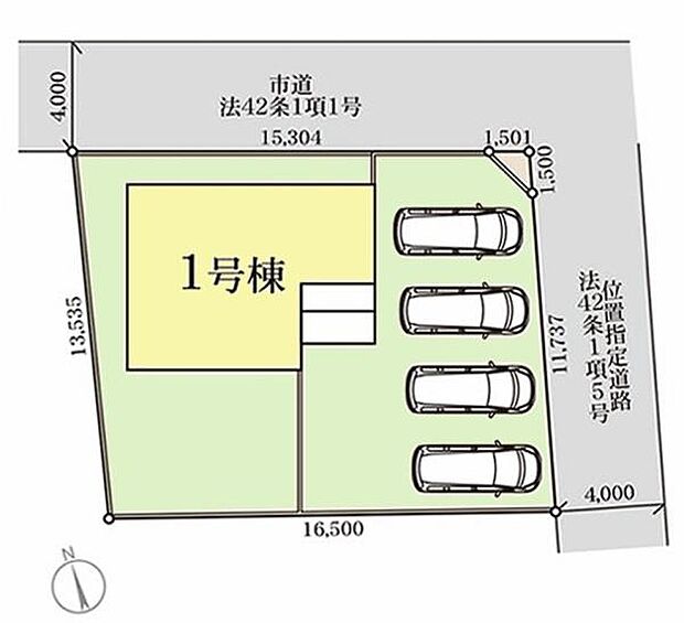 カースペースは嬉しい4台駐車可能。ご家族で複数台所有の方や来客時にも重宝します。