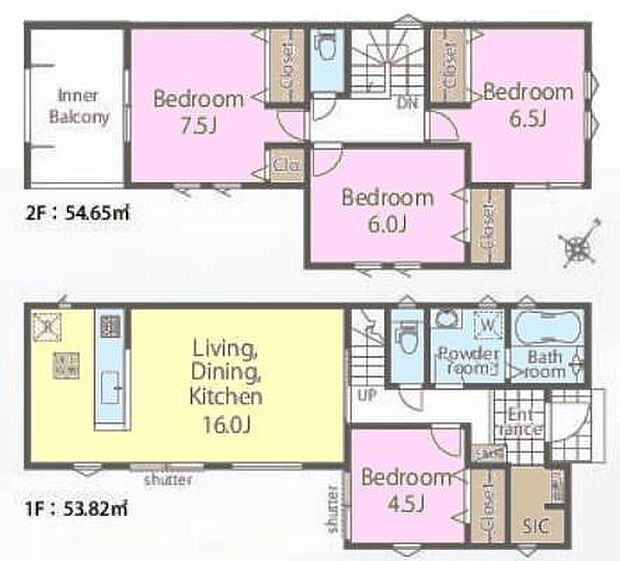 4LDKの魅力的な間取り！LDKはゆったりとした空間で、ご家族との団らん時間が、より一層充実したものになりますね。家族との仲が深まり、自然と笑顔が増えます！
