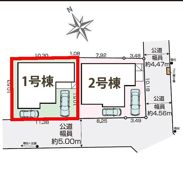 カースペースは2台付き！セカンドカー持ちの方や急な来客時にも安心ですね。