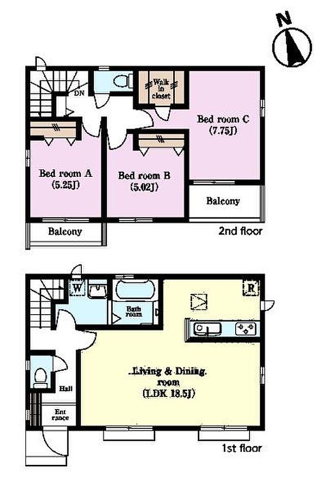 3LDKの魅力的な間取り！LDKはゆったりとした空間で、ご家族との団らん時間が、より一層充実したものになりますね家族との仲が深まり、自然と笑顔が増えそうです！