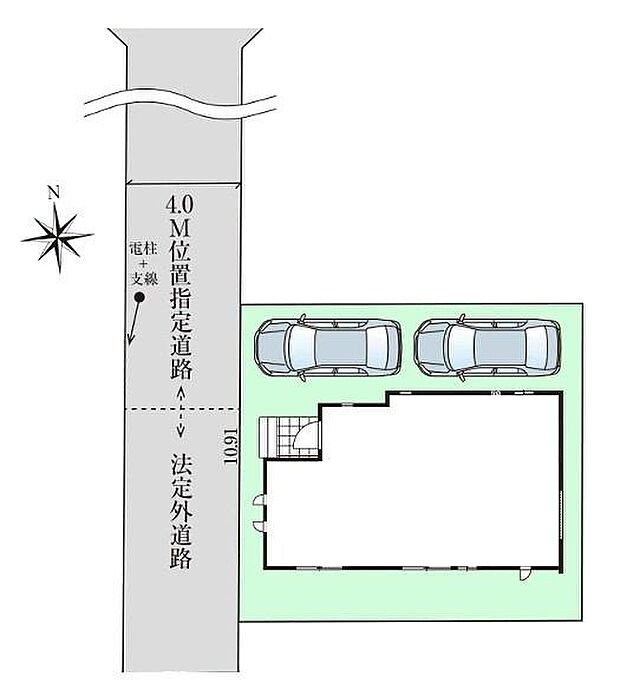 カースペースは2台付き！セカンドカー持ちの方や急な来客時にも安心ですね。