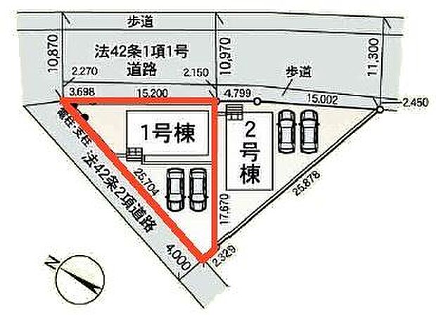カースペースは2台付き!セカンドカー持ちの方や急な来客時にも安心ですね。