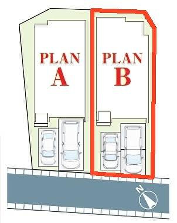 カースペースは2台付き！セカンドカー持ちの方や急な来客時にも安心ですね。