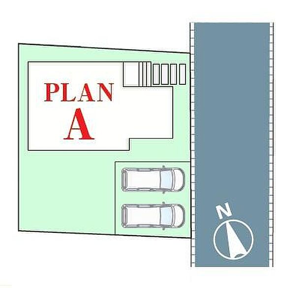 カースペースは2台付き！セカンドカー持ちの方や急な来客時にも安心ですね。