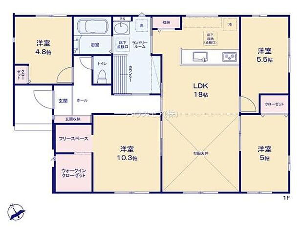 4LDKの魅力的な間取り！LDKはゆったりとした空間で、ご家族との団らん時間が、より一層充実したものになりますね家族との仲が深まり、自然と笑顔が増えそうです！