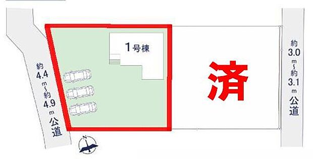 カースペースは3台付き！セカンドカー持ちの方や急な来客時にも安心ですね。物件探しのご条件・ご要望などありましたら、何なりとスタッフまでお申し付けください！