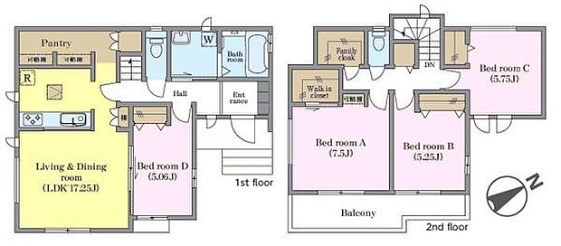 4LDKの魅力的な間取り！LDKはゆったりとした空間で、ご家族との団らん時間が、より一層充実したものになりますね家族との仲が深まり、自然と笑顔が増えそうです！