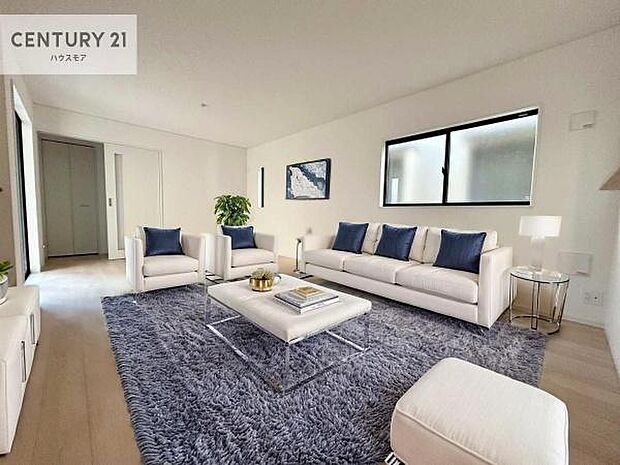 家具はCGパースです。開放感のある広々LDK！ソファーやダイニングテーブルを置いても窮屈にならないので快適に過ごせます！コミュニケーションが取りやすいリビングです！