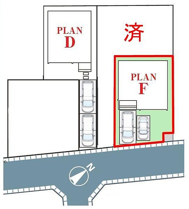カースペースは3台付き！セカンドカー持ちの方や急な来客時にも安心ですね。物件探しのご条件・ご要望などありましたら、何なりとスタッフまでお申し付けください！