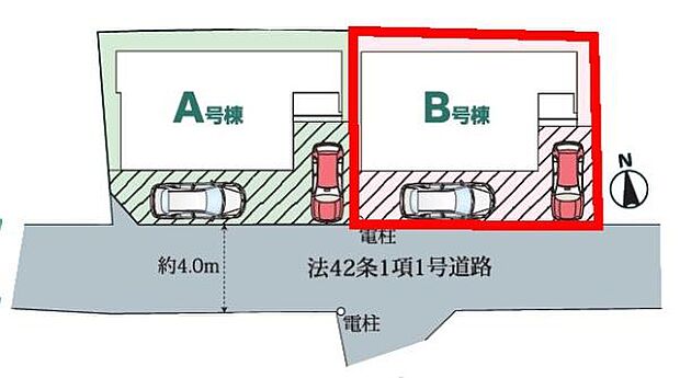カースペースは2台付き!セカンドカー持ちの方や急な来客時にも安心ですね。