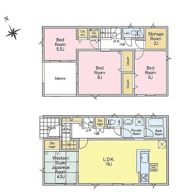ゆとりある4SLDKの間取り。ご家族それぞれのプライベート空間をしっかり確保しながら、自然とリビングに集まれるバランスの取れた設計です。
