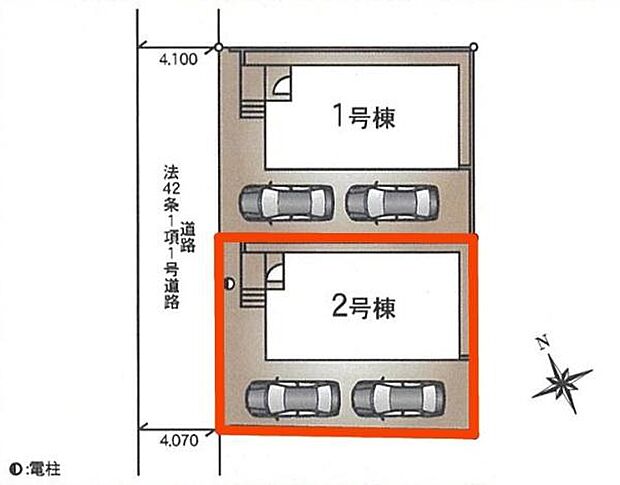カースペースは2台付き!セカンドカー持ちの方や急な来客時にも安心ですね。