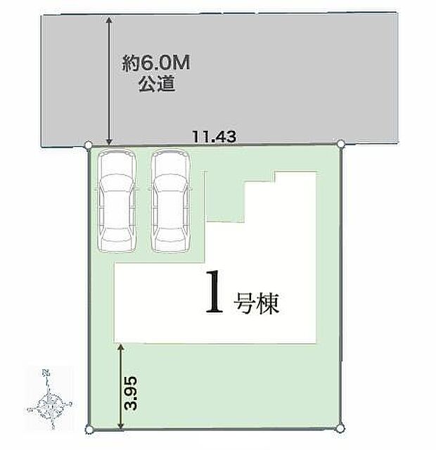 カースペースは2台付き!セカンドカー持ちの方や急な来客時にも安心ですね。