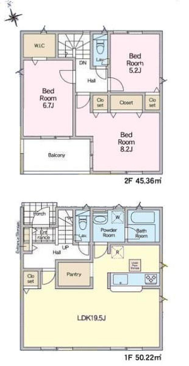 3LDKの魅力的な間取り!LDKはゆったりとした空間で、ご家族との団らん時間が、より一層充実したものになりますね家族との仲が深まり、自然と笑顔が増えそうです!