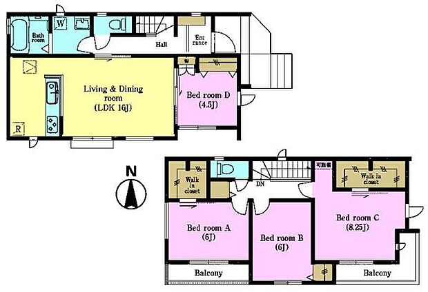 4LDKの魅力的な間取り!LDKはゆったりとした空間で、ご家族との団らん時間が、より一層充実したものになりますね家族との仲が深まり、自然と笑顔が増えそうです!