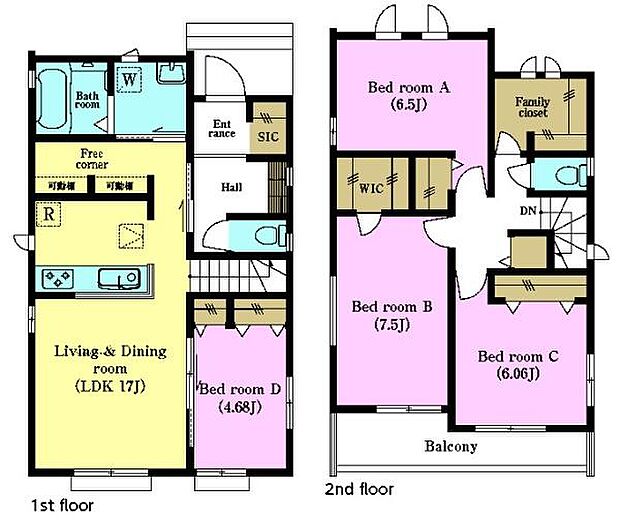 4LDKの魅力的な間取り!LDKはゆったりとした空間で、ご家族との団らん時間が、より一層充実したものになりますね。家族との仲が深まり、自然と笑顔が増えます!