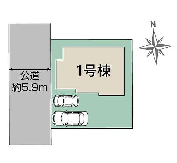 カースペースは2台付き!セカンドカー持ちの方や急な来客時にも安心ですね。