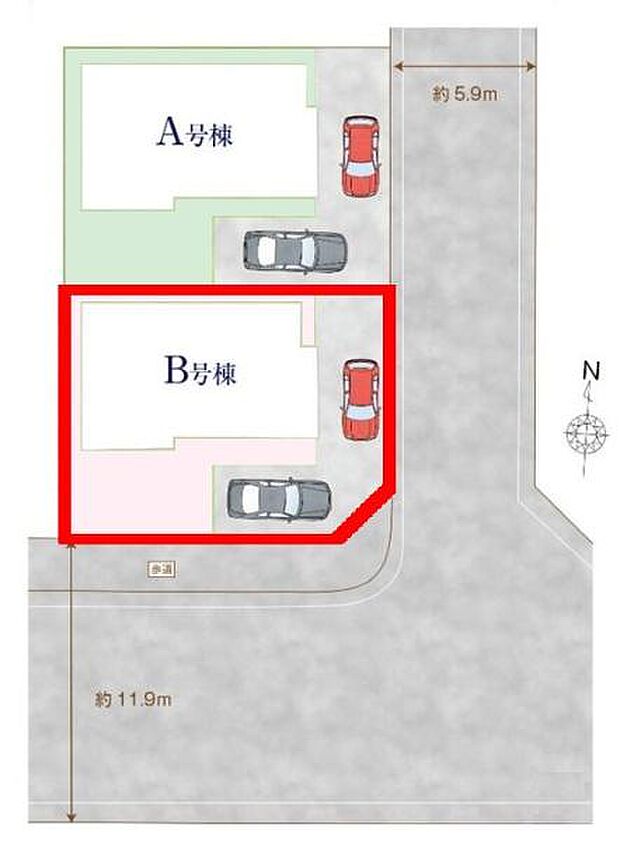 カースペースは2台付き!セカンドカー持ちの方や急な来客時にも安心ですね。物件探しのご条件・ご要望などありましたら、何なりとスタッフまでお申し付けください!【現地販売会開催中】