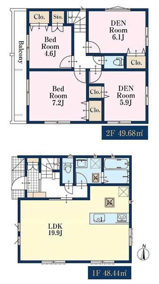 4LDKの魅力的な間取り!LDKはゆったりとした空間で、ご家族との団らん時間が、より一層充実したものになりますね。家族との仲が深まり、自然と笑顔が増えます!