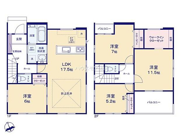 4LDKの魅力的な間取り!LDKはゆったりとした空間で、ご家族との団らん時間が、より一層充実したものになりますね。家族との仲が深まり、自然と笑顔が増えます!