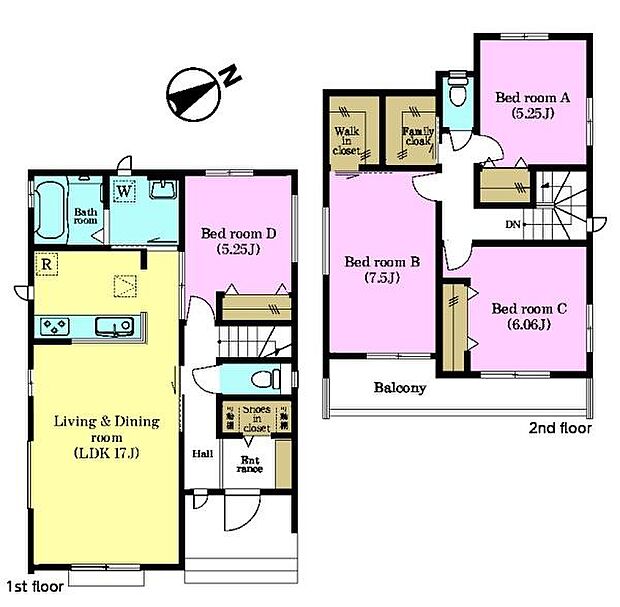 4LDKの魅力的な間取り!LDKはゆったりとした空間で、ご家族との団らん時間が、より一層充実したものになりますね家族との仲が深まり、自然と笑顔が増えそうです!