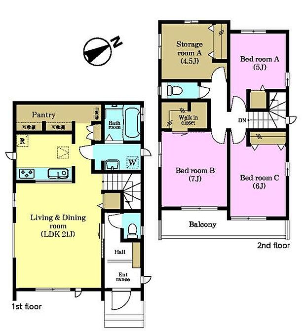 3SLDKの魅力的な間取り!LDKはゆったりとした空間で、ご家族との団らん時間が、より一層充実したものになりますね家族との仲が深まり、自然と笑顔が増えそうです!