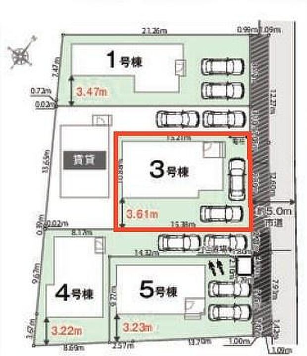 カースペースは2台付き!セカンドカー持ちの方や急な来客時にも安心ですね。