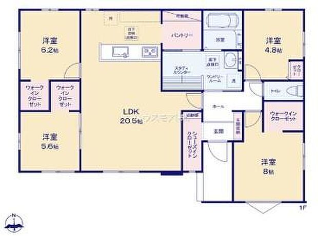 4LDKの魅力的な間取り!LDKはゆったりとした空間で、ご家族との団らん時間が、より一層充実したものになりますね家族との仲が深まり、自然と笑顔が増えそうです!