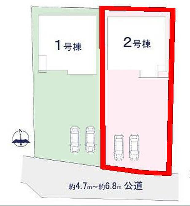 カースペースは2台付き!セカンドカー持ちの方や急な来客時にも安心ですね。