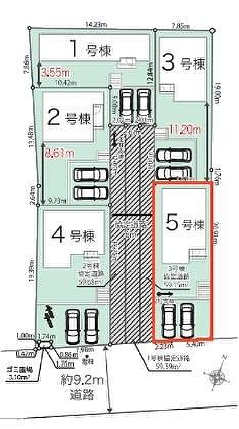 カースペースは2台付き!セカンドカー持ちの方や急な来客時にも安心ですね。