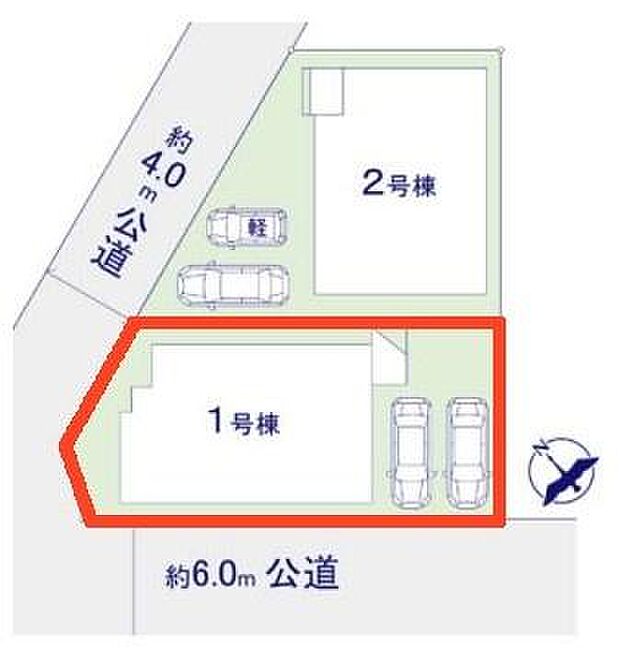 カースペースは2台付き!セカンドカー持ちの方や急な来客時にも安心ですね。