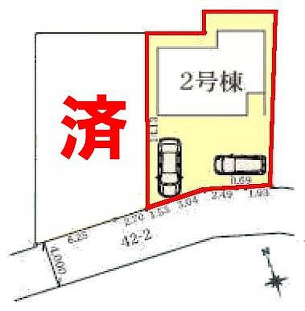カースペースは2台付き!セカンドカー持ちの方や急な来客時にも安心ですね。