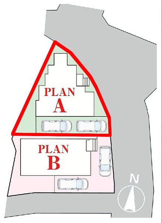 カースペースは2台付き！セカンドカー持ちの方や急な来客時にも安心ですね。
