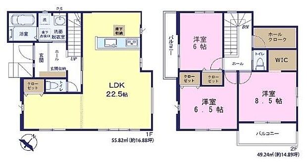 3LDKの魅力的な間取り！LDKはゆったりとした空間で、ご家族との団らん時間が、より一層充実したものになりますね。家族との仲が深まり、自然と笑顔が増えます！