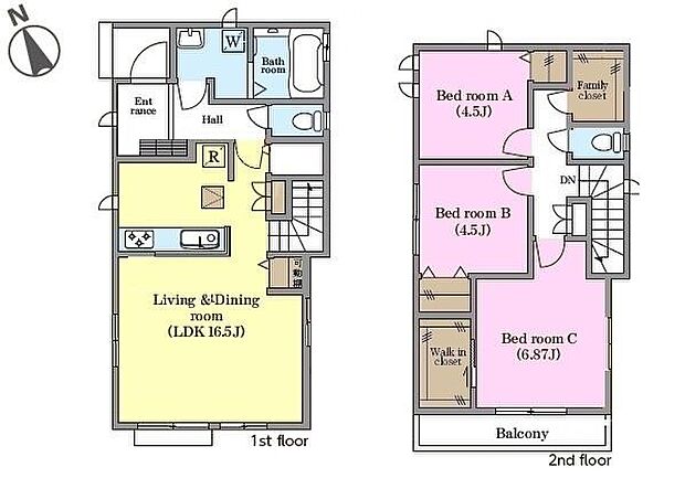 3LDKの魅力的な間取り！LDKはゆったりとした空間で、ご家族との団らん時間が、より一層充実したものになりますね。家族との仲が深まり、自然と笑顔が増えます！