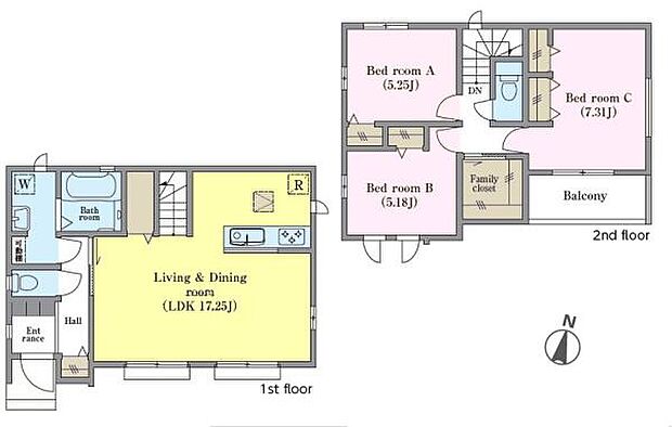 3LDKの魅力的な間取り！LDKはゆったりとした空間で、ご家族との団らん時間が、より一層充実したものになりますね。家族との仲が深まり、自然と笑顔が増えます！