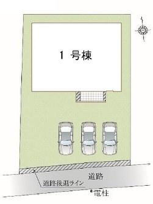 カースペースは3台付き!セカンドカー持ちの方や急な来客時にも安心ですね。