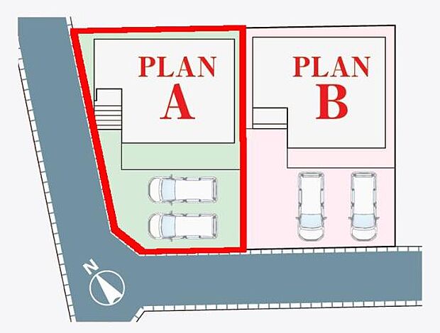 カースペースは2台付き！セカンドカー持ちの方や急な来客時にも安心ですね。