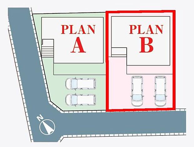 カースペースは2台付き！セカンドカー持ちの方や急な来客時にも安心ですね。