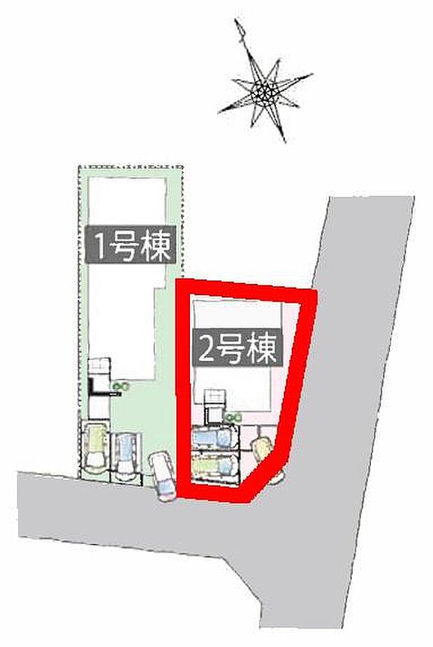 カースペースは3台付き!セカンドカー持ちの方や急な来客時にも安心ですね。