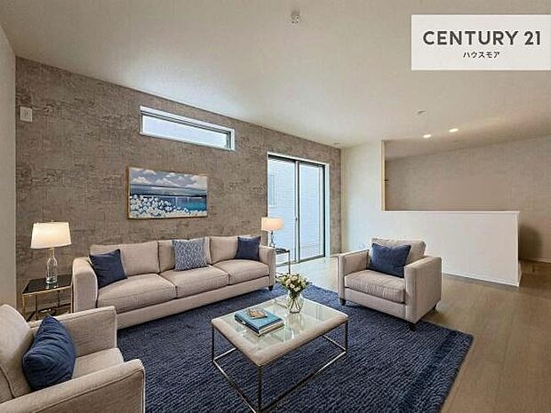 家具はCGパースです。開放感のある広々LDK!ソファーやダイニングテーブルを置いても窮屈にならないので快適に過ごせます!