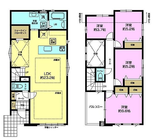 4LDKの魅力的な間取り!LDKはゆったりとした空間で、ご家族との団らん時間が、より一層充実したものになりますね。家族との仲が深まり、自然と笑顔が増えます!
