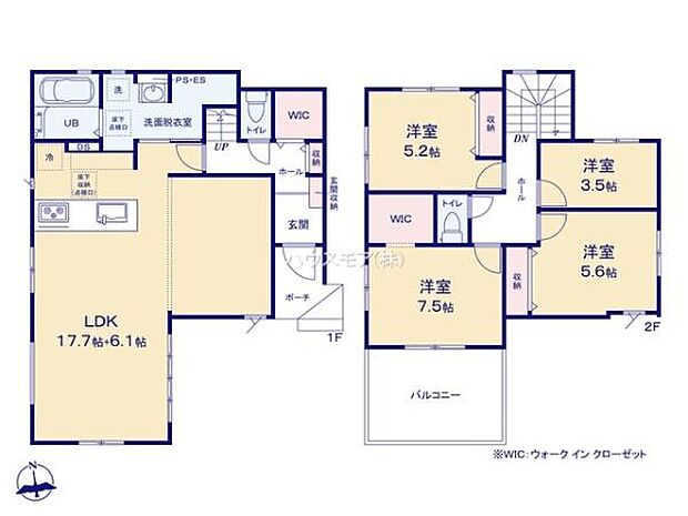 4LDKの魅力的な間取り!LDKはゆったりとした空間で、ご家族との団らん時間が、より一層充実したものになりますね。家族との仲が深まり、自然と笑顔が増えます!