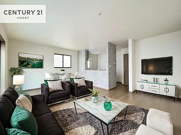 家具はCGパースです。広々ダイニングスペース!ゆったりお食事。笑い声響く楽しい時間が過ごせます。日々の疲れも癒されます!