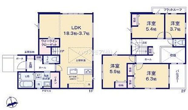 4LDKの魅力的な間取り!LDKはゆったりとした空間で、ご家族との団らん時間が、より一層充実したものになりますね!家族との仲が深まり、自然と笑顔が増えそうです!
