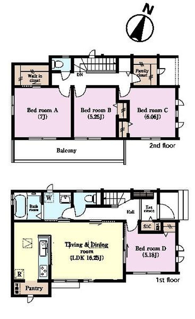 4LDKの魅力的な間取り!LDKはゆったりとした空間で、ご家族との団らん時間が、より一層充実したものになりますね家族との仲が深まり、自然と笑顔が増えそうです!